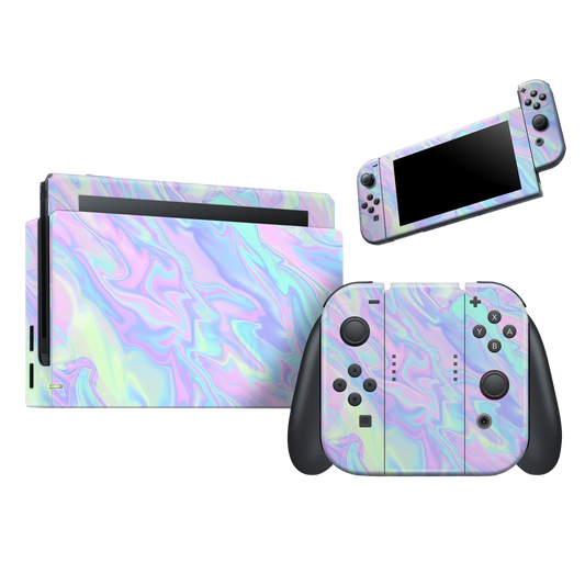 Nintendo Switch -  Skin Wrap Decal, Iridescent Dahlia